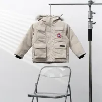 Cheap Canada Goose Down Feather Coat Long Sleeved For Kids #1398853 Replica Wholesale [$132.00 USD] [ITEM#1398853] on Replica Canada Goose Down Feather Coat