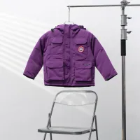 Cheap Canada Goose Down Feather Coat Long Sleeved For Kids #1398858 Replica Wholesale [$132.00 USD] [ITEM#1398858] on Replica Canada Goose Down Feather Coat