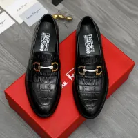 Cheap Salvatore Ferragamo Leather Shoes For Men #1399117 Replica Wholesale [$82.00 USD] [ITEM#1399117] on Replica Salvatore Ferragamo Leather Shoes