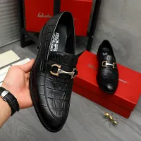 Cheap Salvatore Ferragamo Leather Shoes For Men #1399117 Replica Wholesale [$82.00 USD] [ITEM#1399117] on Replica Salvatore Ferragamo Leather Shoes