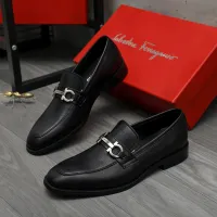 Cheap Salvatore Ferragamo Leather Shoes For Men #1399147 Replica Wholesale [$82.00 USD] [ITEM#1399147] on Replica Salvatore Ferragamo Leather Shoes