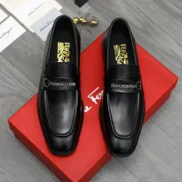 Cheap Salvatore Ferragamo Leather Shoes For Men #1399154 Replica Wholesale [$85.00 USD] [ITEM#1399154] on Replica Salvatore Ferragamo Leather Shoes