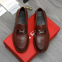 Cheap Salvatore Ferragamo Leather Shoes For Men #1399156 Replica Wholesale [$125.00 USD] [ITEM#1399156] on Replica Salvatore Ferragamo Leather Shoes