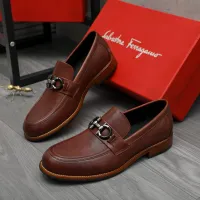Cheap Salvatore Ferragamo Leather Shoes For Men #1399158 Replica Wholesale [$125.00 USD] [ITEM#1399158] on Replica Salvatore Ferragamo Leather Shoes