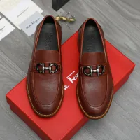 Cheap Salvatore Ferragamo Leather Shoes For Men #1399158 Replica Wholesale [$125.00 USD] [ITEM#1399158] on Replica Salvatore Ferragamo Leather Shoes
