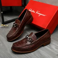 Cheap Salvatore Ferragamo Leather Shoes For Men #1399161 Replica Wholesale [$125.00 USD] [ITEM#1399161] on Replica Salvatore Ferragamo Leather Shoes