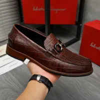 Cheap Salvatore Ferragamo Leather Shoes For Men #1399161 Replica Wholesale [$125.00 USD] [ITEM#1399161] on Replica Salvatore Ferragamo Leather Shoes