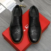 Cheap Salvatore Ferragamo Leather Shoes For Men #1399168 Replica Wholesale [$125.00 USD] [ITEM#1399168] on Replica Salvatore Ferragamo Leather Shoes