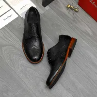 Cheap Salvatore Ferragamo Leather Shoes For Men #1399168 Replica Wholesale [$125.00 USD] [ITEM#1399168] on Replica Salvatore Ferragamo Leather Shoes