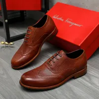 Cheap Salvatore Ferragamo Leather Shoes For Men #1399169 Replica Wholesale [$125.00 USD] [ITEM#1399169] on Replica Salvatore Ferragamo Leather Shoes