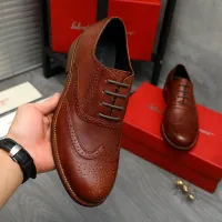 Cheap Salvatore Ferragamo Leather Shoes For Men #1399169 Replica Wholesale [$125.00 USD] [ITEM#1399169] on Replica Salvatore Ferragamo Leather Shoes