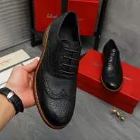 Cheap Salvatore Ferragamo Leather Shoes For Men #1399170 Replica Wholesale [$125.00 USD] [ITEM#1399170] on Replica Salvatore Ferragamo Leather Shoes