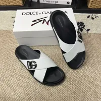 Cheap Dolce &amp; Gabbana D&amp;G Slippers For Men #1399465 Replica Wholesale [$60.00 USD] [ITEM#1399465] on Replica Dolce &amp; Gabbana D&amp;G Slippers
