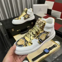Cheap Versace High Tops Shoes For Men #1399592 Replica Wholesale [$82.00 USD] [ITEM#1399592] on Replica Versace High Tops Shoes
