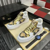 Cheap Versace High Tops Shoes For Men #1399592 Replica Wholesale [$82.00 USD] [ITEM#1399592] on Replica Versace High Tops Shoes