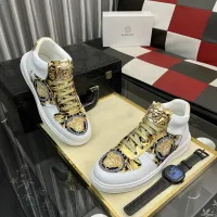 Cheap Versace High Tops Shoes For Men #1399592 Replica Wholesale [$82.00 USD] [ITEM#1399592] on Replica Versace High Tops Shoes