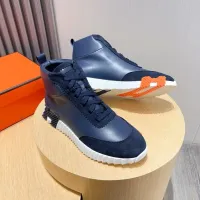 Cheap Hermes High Tops Shoes For Men #1399610 Replica Wholesale [$80.00 USD] [ITEM#1399610] on Replica Hermes High Tops Shoes