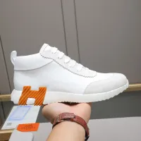 Cheap Hermes High Tops Shoes For Men #1399737 Replica Wholesale [$88.00 USD] [ITEM#1399737] on Replica Hermes High Tops Shoes