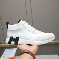 Cheap Hermes High Tops Shoes For Men #1399739 Replica Wholesale [$88.00 USD] [ITEM#1399739] on Replica Hermes High Tops Shoes