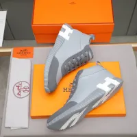 Cheap Hermes High Tops Shoes For Men #1399740 Replica Wholesale [$88.00 USD] [ITEM#1399740] on Replica Hermes High Tops Shoes