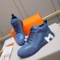 Cheap Hermes High Tops Shoes For Men #1399741 Replica Wholesale [$88.00 USD] [ITEM#1399741] on Replica Hermes High Tops Shoes