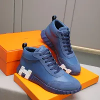 Cheap Hermes High Tops Shoes For Men #1399741 Replica Wholesale [$88.00 USD] [ITEM#1399741] on Replica Hermes High Tops Shoes