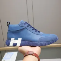 Cheap Hermes High Tops Shoes For Men #1399741 Replica Wholesale [$88.00 USD] [ITEM#1399741] on Replica Hermes High Tops Shoes