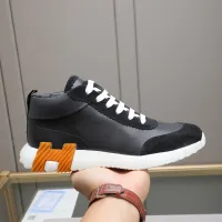 Cheap Hermes High Tops Shoes For Men #1399742 Replica Wholesale [$88.00 USD] [ITEM#1399742] on Replica Hermes High Tops Shoes