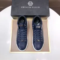 Cheap Philipp Plein PP High Tops Shoes For Men #1400012 Replica Wholesale [$88.00 USD] [ITEM#1400012] on Replica Philipp Plein PP High Tops Shoes