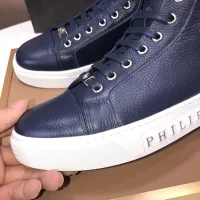 Cheap Philipp Plein PP High Tops Shoes For Men #1400012 Replica Wholesale [$88.00 USD] [ITEM#1400012] on Replica Philipp Plein PP High Tops Shoes