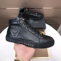 Cheap Philipp Plein PP High Tops Shoes For Men #1400013 Replica Wholesale [$88.00 USD] [ITEM#1400013] on Replica Philipp Plein PP High Tops Shoes