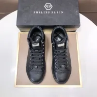 Cheap Philipp Plein PP High Tops Shoes For Men #1400014 Replica Wholesale [$88.00 USD] [ITEM#1400014] on Replica Philipp Plein PP High Tops Shoes