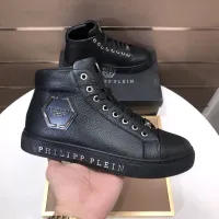 Cheap Philipp Plein PP High Tops Shoes For Men #1400014 Replica Wholesale [$88.00 USD] [ITEM#1400014] on Replica Philipp Plein PP High Tops Shoes