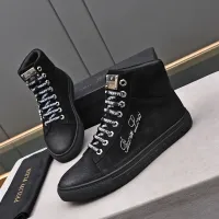 Cheap Philipp Plein PP High Tops Shoes For Men #1400016 Replica Wholesale [$88.00 USD] [ITEM#1400016] on Replica Philipp Plein PP High Tops Shoes