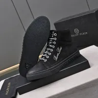 Cheap Philipp Plein PP High Tops Shoes For Men #1400016 Replica Wholesale [$88.00 USD] [ITEM#1400016] on Replica Philipp Plein PP High Tops Shoes