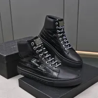 Cheap Philipp Plein PP High Tops Shoes For Men #1400017 Replica Wholesale [$88.00 USD] [ITEM#1400017] on Replica Philipp Plein PP High Tops Shoes