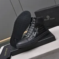 Cheap Philipp Plein PP High Tops Shoes For Men #1400017 Replica Wholesale [$88.00 USD] [ITEM#1400017] on Replica Philipp Plein PP High Tops Shoes