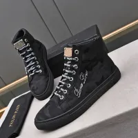 Cheap Philipp Plein PP High Tops Shoes For Men #1400018 Replica Wholesale [$88.00 USD] [ITEM#1400018] on Replica Philipp Plein PP High Tops Shoes