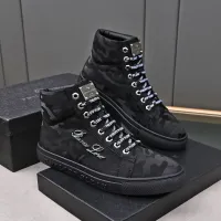 Cheap Philipp Plein PP High Tops Shoes For Men #1400018 Replica Wholesale [$88.00 USD] [ITEM#1400018] on Replica Philipp Plein PP High Tops Shoes