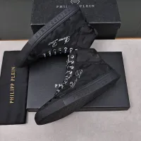 Cheap Philipp Plein PP High Tops Shoes For Men #1400018 Replica Wholesale [$88.00 USD] [ITEM#1400018] on Replica Philipp Plein PP High Tops Shoes