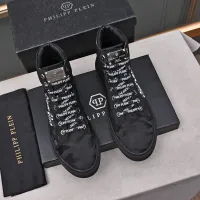Cheap Philipp Plein PP High Tops Shoes For Men #1400018 Replica Wholesale [$88.00 USD] [ITEM#1400018] on Replica Philipp Plein PP High Tops Shoes