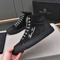 Cheap Philipp Plein PP High Tops Shoes For Men #1400018 Replica Wholesale [$88.00 USD] [ITEM#1400018] on Replica Philipp Plein PP High Tops Shoes