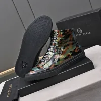 Cheap Philipp Plein PP High Tops Shoes For Men #1400019 Replica Wholesale [$88.00 USD] [ITEM#1400019] on Replica Philipp Plein PP High Tops Shoes