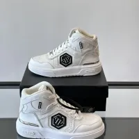 Cheap Philipp Plein PP High Tops Shoes For Men #1400020 Replica Wholesale [$150.00 USD] [ITEM#1400020] on Replica Philipp Plein PP High Tops Shoes