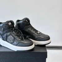 Cheap Philipp Plein PP High Tops Shoes For Men #1400021 Replica Wholesale [$150.00 USD] [ITEM#1400021] on Replica Philipp Plein PP High Tops Shoes