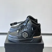 Cheap Philipp Plein PP High Tops Shoes For Men #1400022 Replica Wholesale [$150.00 USD] [ITEM#1400022] on Replica Philipp Plein PP High Tops Shoes