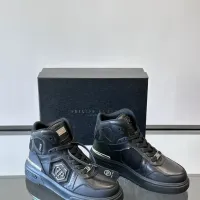 Cheap Philipp Plein PP High Tops Shoes For Men #1400022 Replica Wholesale [$150.00 USD] [ITEM#1400022] on Replica Philipp Plein PP High Tops Shoes