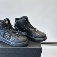 Cheap Philipp Plein PP High Tops Shoes For Men #1400022 Replica Wholesale [$150.00 USD] [ITEM#1400022] on Replica Philipp Plein PP High Tops Shoes