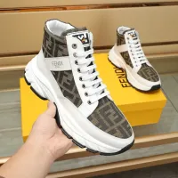 Cheap Fendi High Tops Casual Shoes For Men #1400177 Replica Wholesale [$98.00 USD] [ITEM#1400177] on Replica Fendi High Tops Casual Shoes