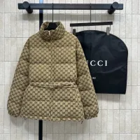 Cheap Gucci Down Feather Coat Long Sleeved For Women #1400408 Replica Wholesale [$128.00 USD] [ITEM#1400408] on Replica Gucci Down Feather Coat